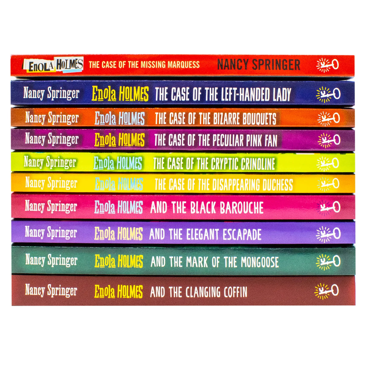 Enola Holmes Mysteries – Complete 10 Book Collection: The Case of the Missing Marquess, The Black Barouche & More - By Nancy Springer - Paperback