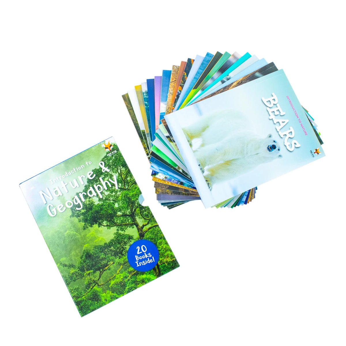Children's Introduction to Nature & Geography – 20 Book Box Set: Bears, Big Cats, Coral Reefs, Deserts & More - By Jasmine Brooke - Paperback