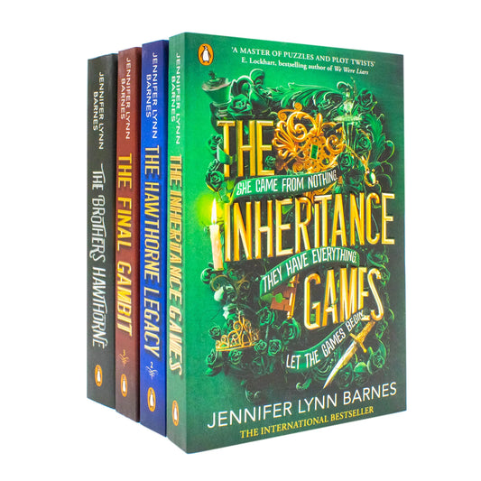 The Inheritance Games Series – 4 Book Collection Set: The Inheritance Games, The Hawthorne Legacy, The Final Gambit & The Brothers Hawthorne - By Jennifer Lynn Barnes