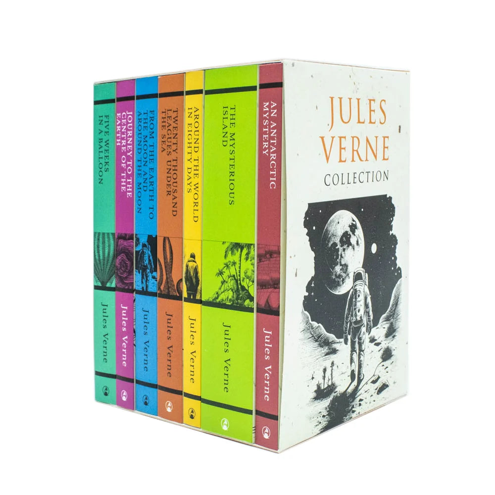 Jules Verne Collection – 7 Book Set: Journey to the Centre of the Earth, The Mysterious Island, Around the World in 80 Days & More - By Jules Verne - Paperback