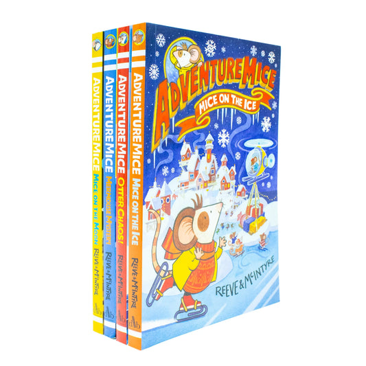 Adventuremice – 4 Book Collection Set: Mice on the Ice, Mice on the Moon, Mice by the Sea & Mice in the City - By Philip Reeve & Sarah McIntyre - Paperback