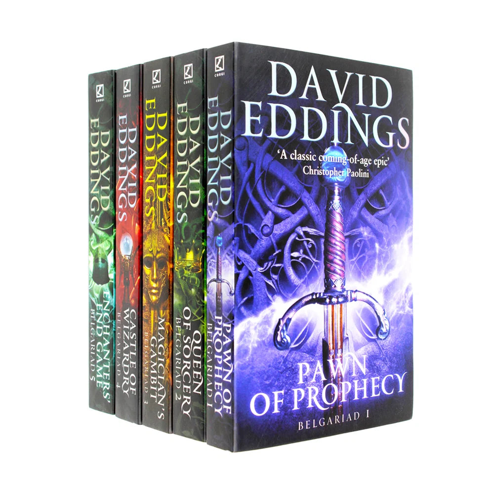 The Belgariad Series – 5 Book Collection Set: Pawn of Prophecy, Queen of Sorcery, Magician's Gambit, Castle of Wizardry & Enchanters' End Game - By David Eddings