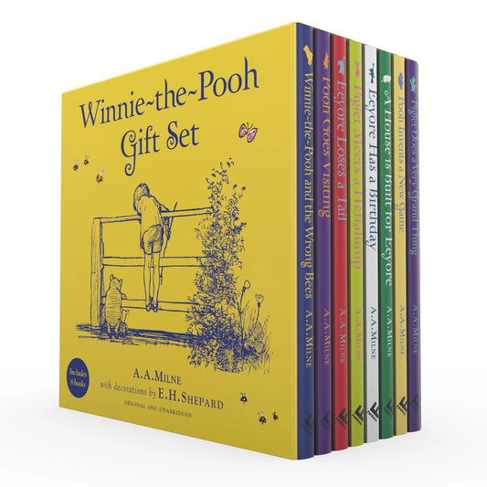 Classic Winnie-the-Pooh – 8 Book Gift Set: Original Tales from the Hundred Acre Wood - By A.A. Milne & E.H. Shepard - Hardback Slipcase