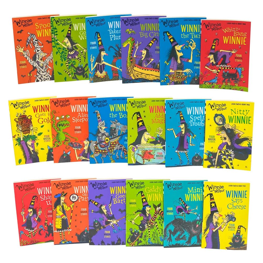 Winnie and Wilbur – 18 Book Set: Illustrated Adventure Stories for Children - By Laura Owen - Paperback