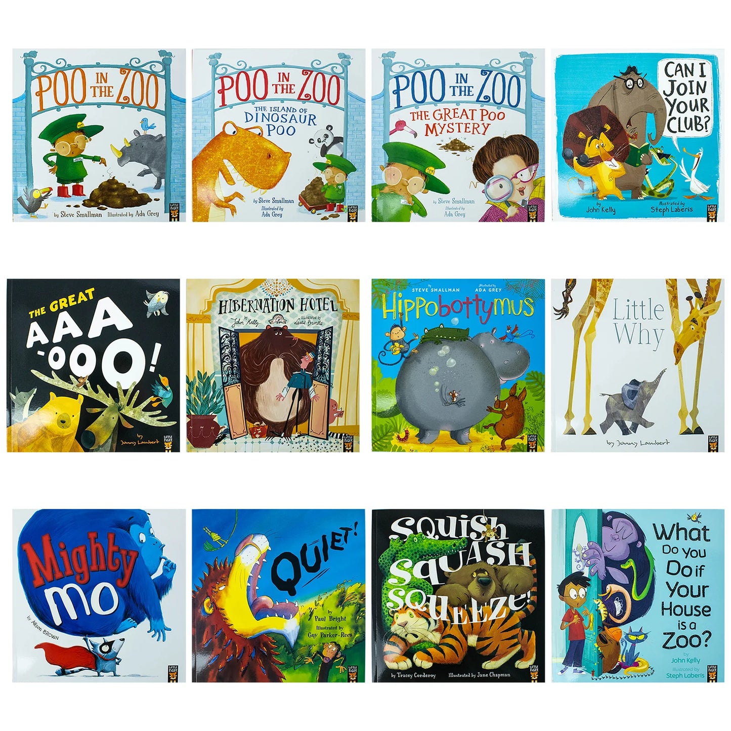 Zoo Series – 12 Picture Flat Books Collection Set - By Steve Smallman - Children's Picture Books
