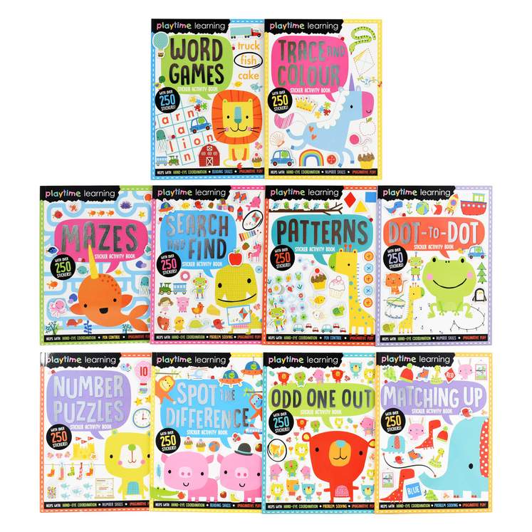 Playtime Learning Sticker Activity – 10 Book Collection Set - By Make Believe Ideas
