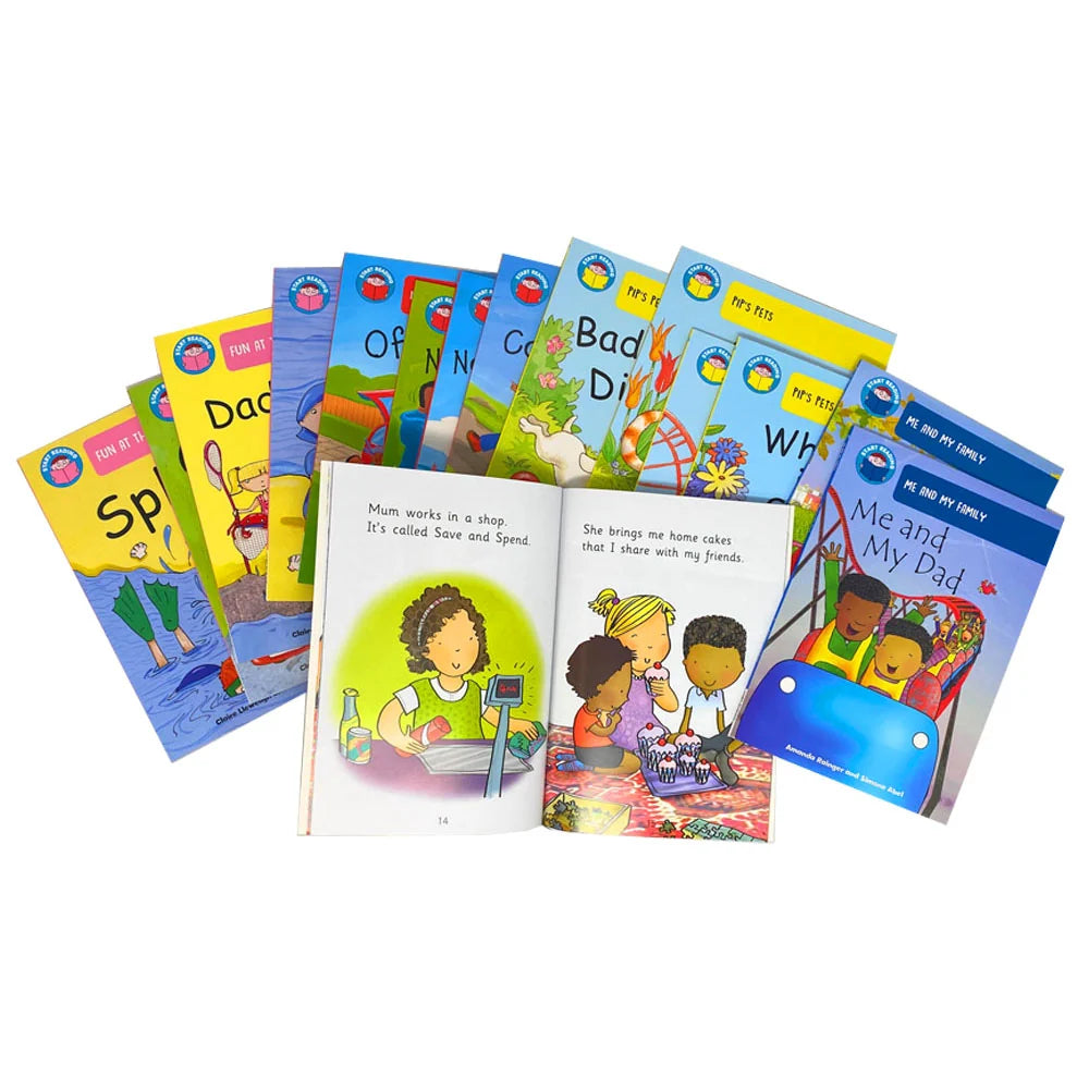 Start Reading Library – 52 Book Collection Box Set: Levels 1–9, Early Reading Practice for Kids 6+