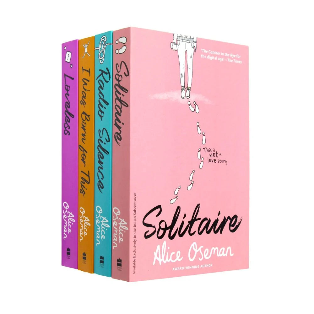 Alice Oseman – 4 Book Collection Set: Solitaire, Radio Silence, I Was Born for This & Loveless - YA Fiction
