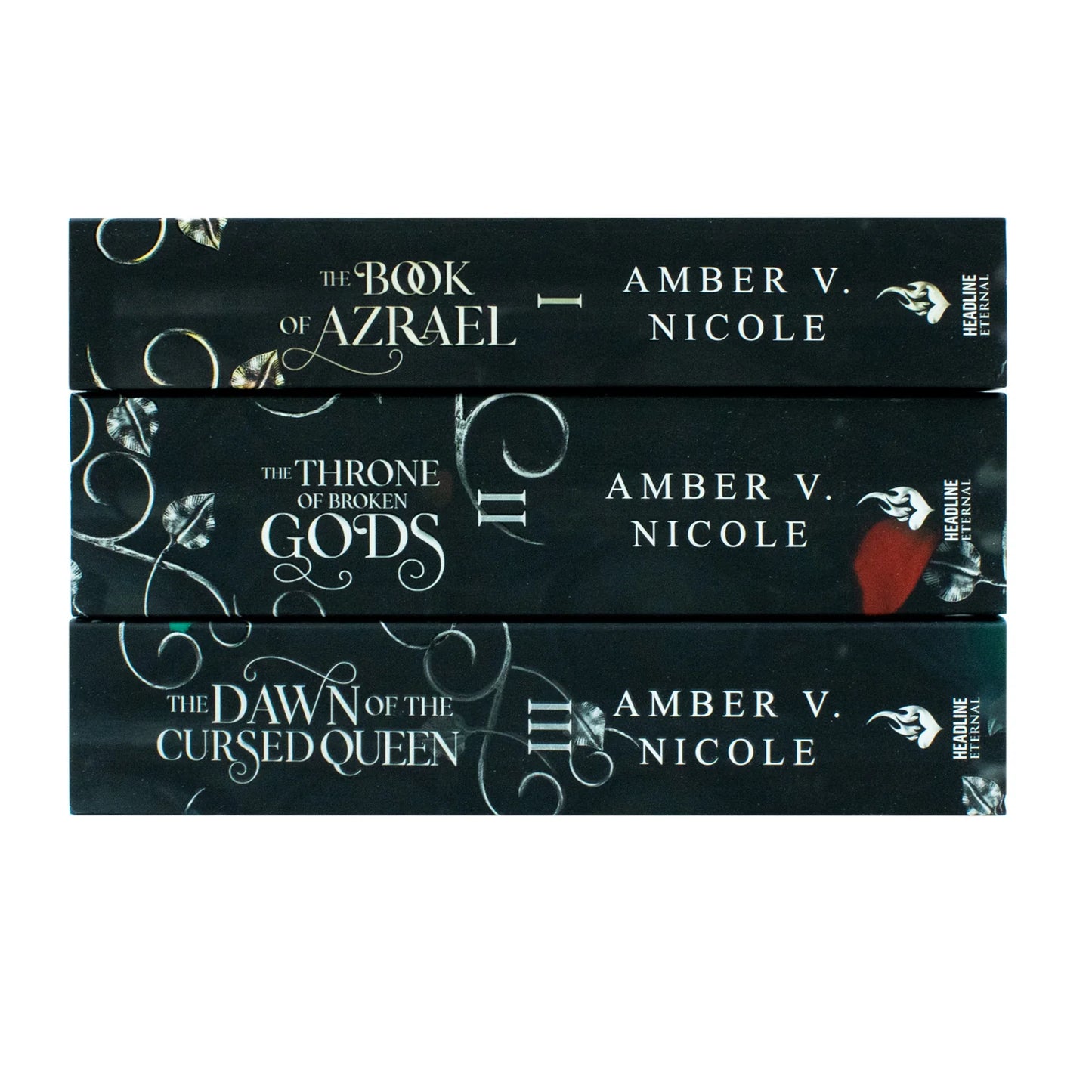 Gods & Monsters Series – Complete 3 Book Collection: The Book of Azrael, The Throne of Broken Gods & The Dawn of the Cursed Queen - By Amber V. Nicole - Paperback