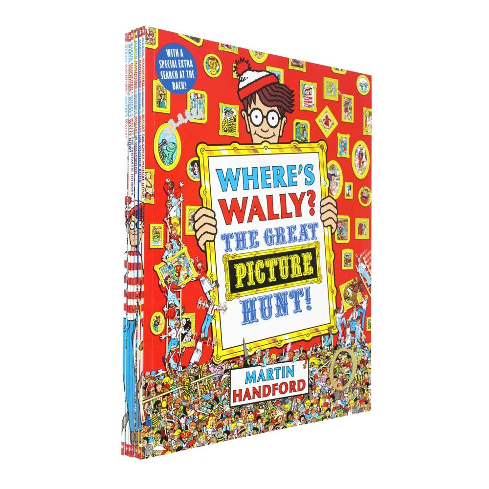 Where’s Wally? The Super Six – 6 Book Set: Classic Search-and-Find Books, Poster & Puzzle - By Martin Handford - Box Set - Paperback