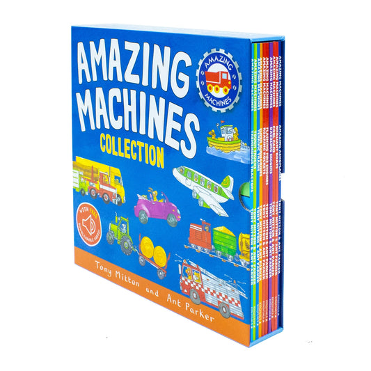 Amazing Machines Truckload of Fun – 10 Book Box Set: Terrific Trains, Tremendous Tractors, Tough Trucks, Dazzling Diggers & More - By Tony Mitton & Ant Parker - Paperback