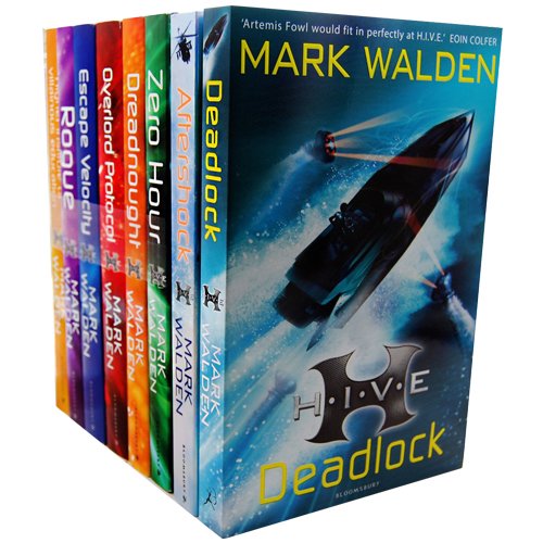 Mark Walden Collection HIVE Series 8 Books Bundle (Aftershock, Deadlock, Zero Ho