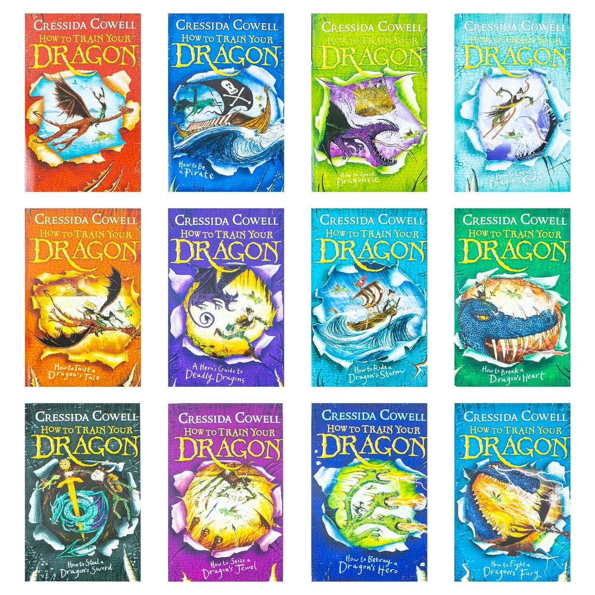 How to Train Your Dragon – Complete 12 Book Collection Set: Hiccup's Epic Viking Adventures - By Cressida Cowell