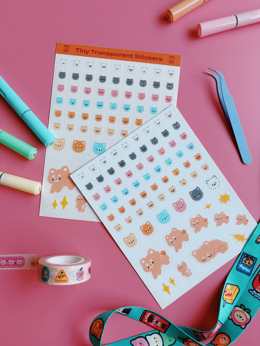 Transparent Shiba Stickersheet
