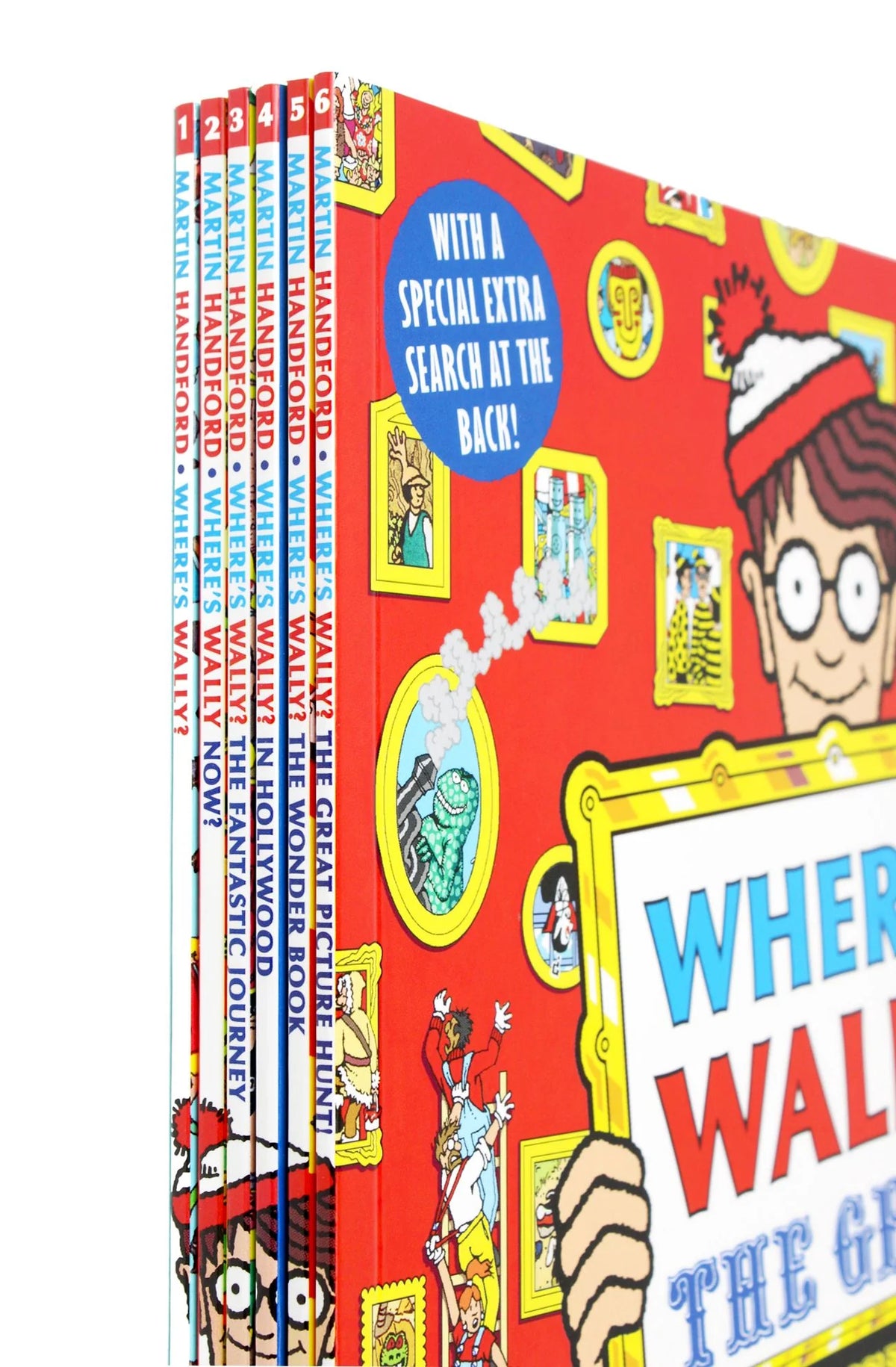 Where’s Wally? The Super Six – 6 Book Set: Classic Search-and-Find Books, Poster & Puzzle - By Martin Handford - Box Set - Paperback