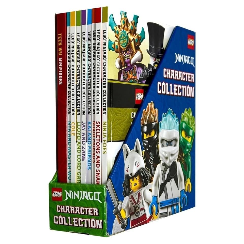 LEGO NINJAGO Character Collection – 8 Book Set: Character Stories & Adventures - Includes Teen Wu Minifigure