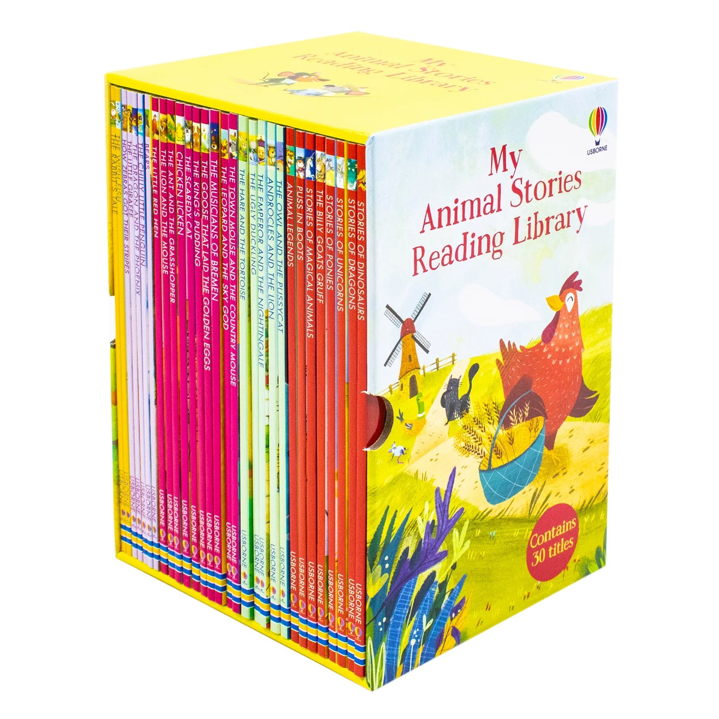 Usborne My Animal Stories Reading Library – 30 Book Collection Box Set: Animal Tales for Young Readers
