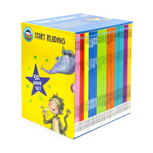 Start Reading Library – 52 Book Collection Box Set: Levels 1–9, Early Reading Practice for Kids 6+