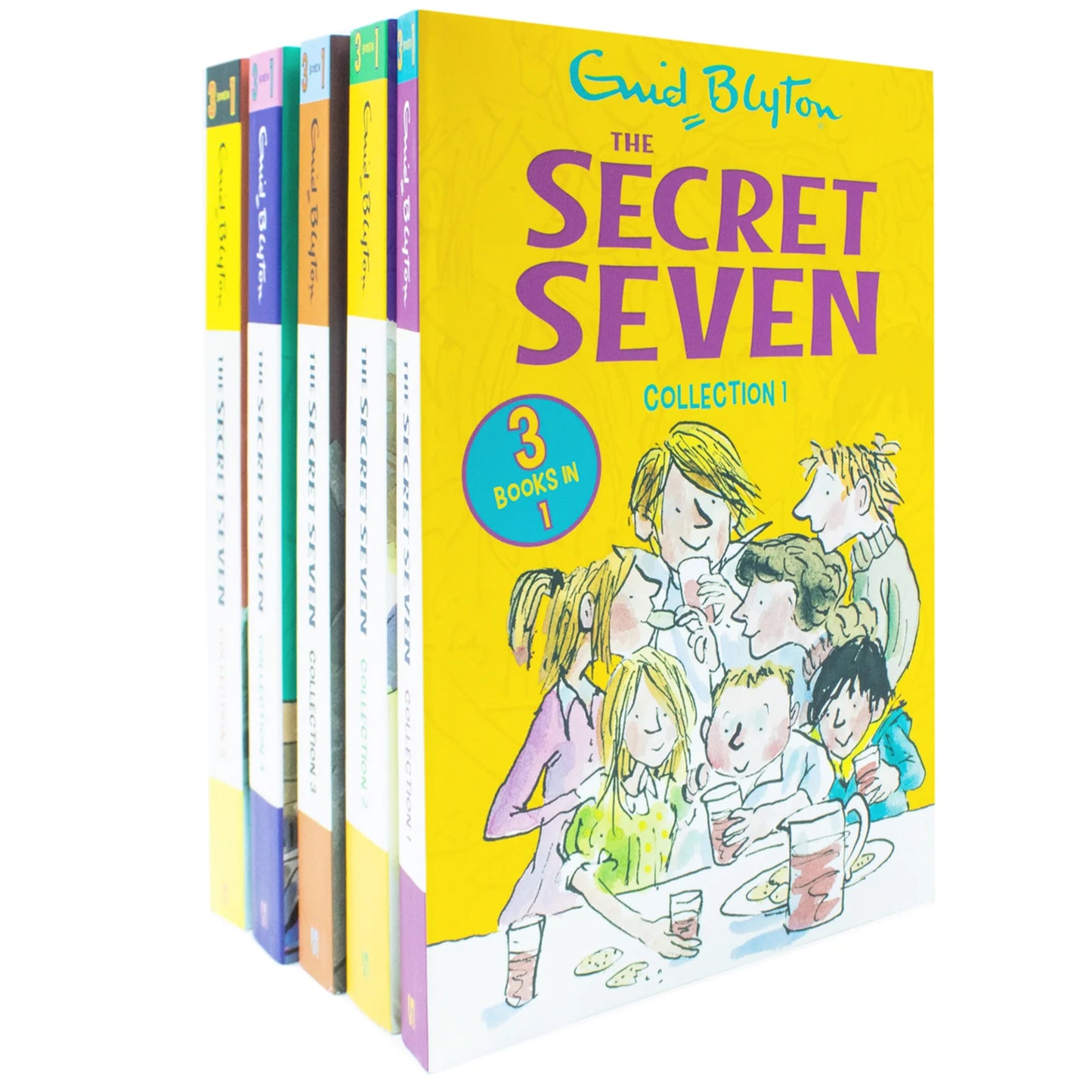 Enid Blyton – The Secret Seven Collection: 5 Book Set with 15 Classic Adventure & Mystery Stories