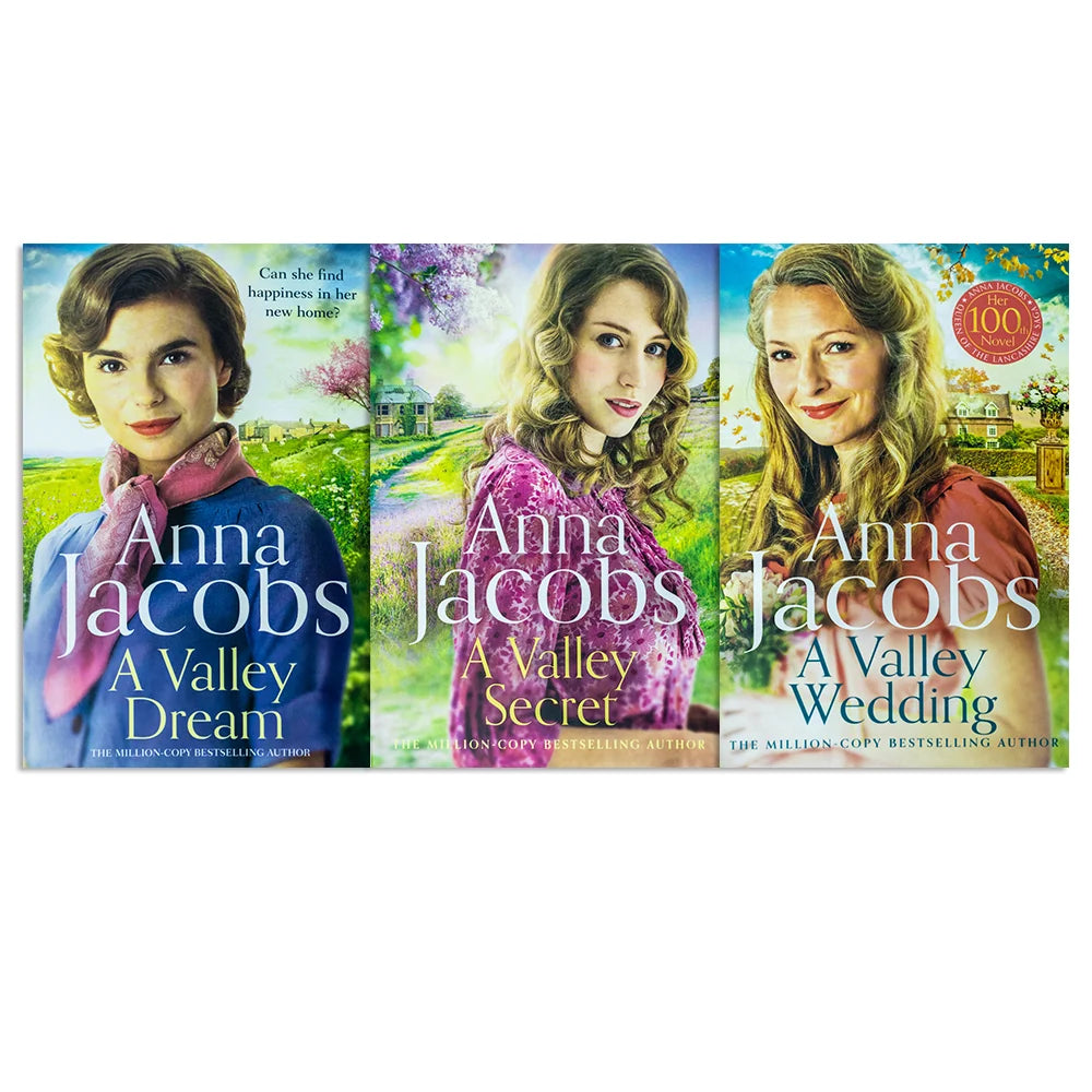 Backshaw Moss Series – Complete 3 Book Collection: A Valley Dream, A Valley Secret & A Valley Wedding - By Anna Jacobs - Paperback