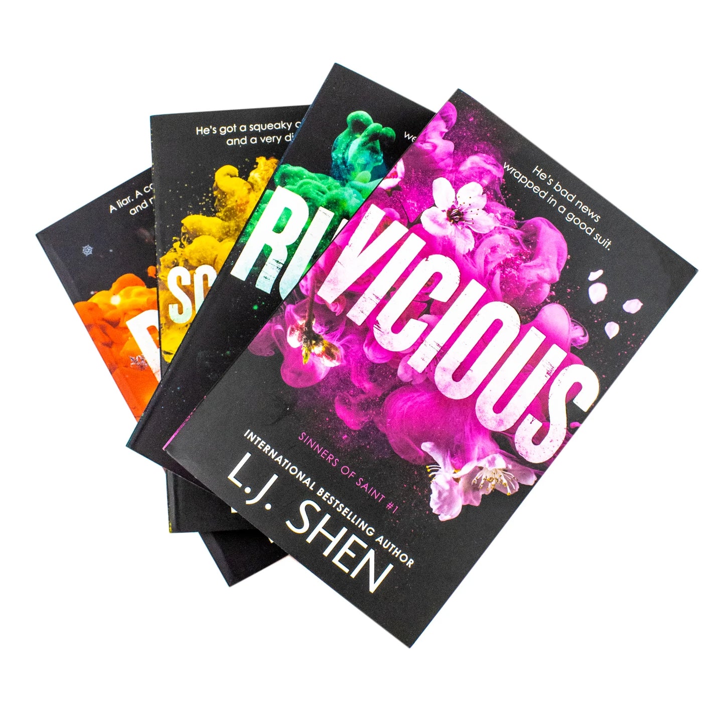 Sinners of Saint Series – 4 Book Collection Set: Vicious, Ruckus, Scandalous & Bane - By L.J. Shen - Paperback