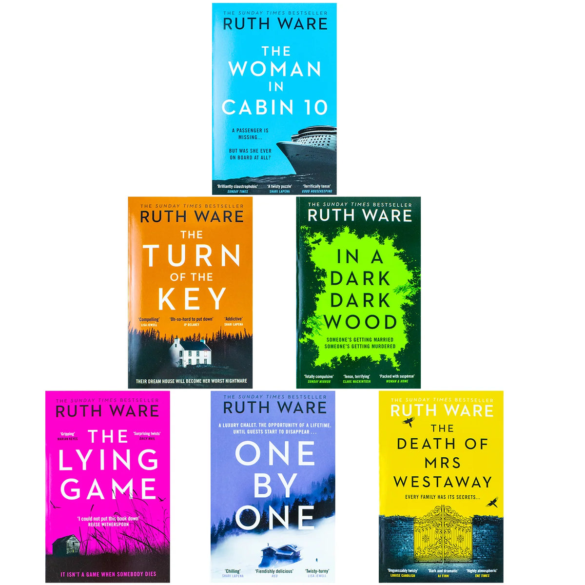 Ruth Ware Mystery Thriller – 6 Book Set: In a Dark, Dark Wood, The Woman in Cabin 10 & More - By Ruth Ware - Paperback