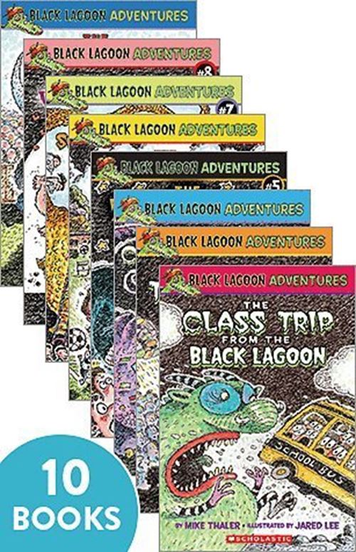 Black Lagoon Book Set 1-10;Class Trip,Talent Show,Class Election,Science Fair,Ha