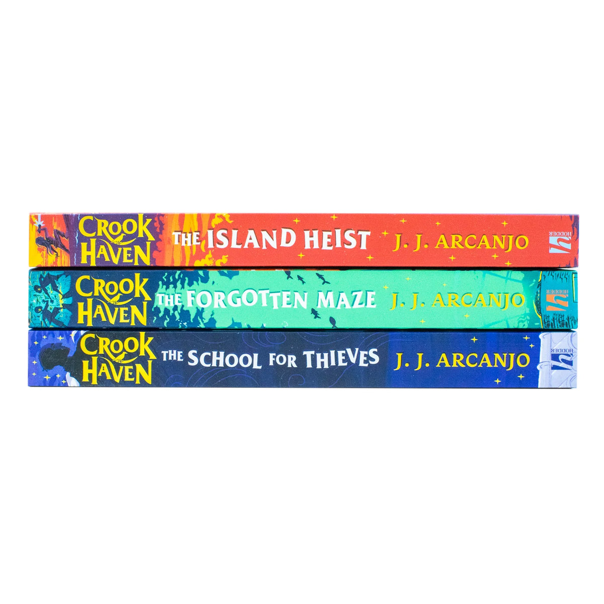 Crookhaven Series – 3 Book Collection: The School for Thieves, The Forgotten Maze & The Island Heist - By J.J. Arcanjo - Paperback