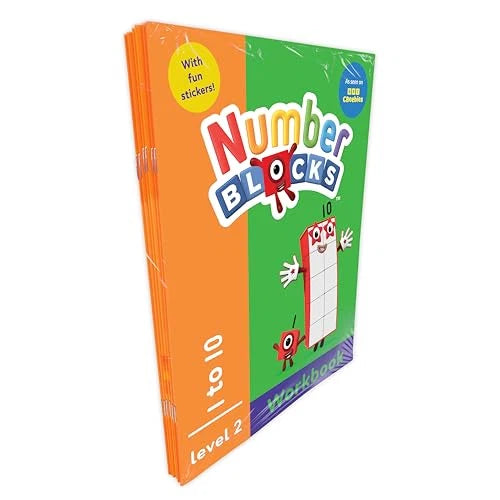 Numberblocks & Alphablocks Level 2 – 6 Workbook Collection Set - Early Learning Maths & Phonics Activity Books for Kids