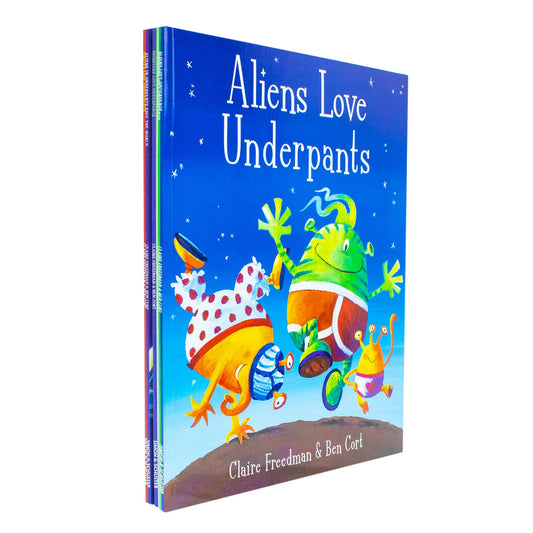 Aliens Love Underpants – 6 Book Collection Set: Pirates, Dinosaurs, Monsters & More - By Claire Freedman & Ben Cort - Children's Picture Books