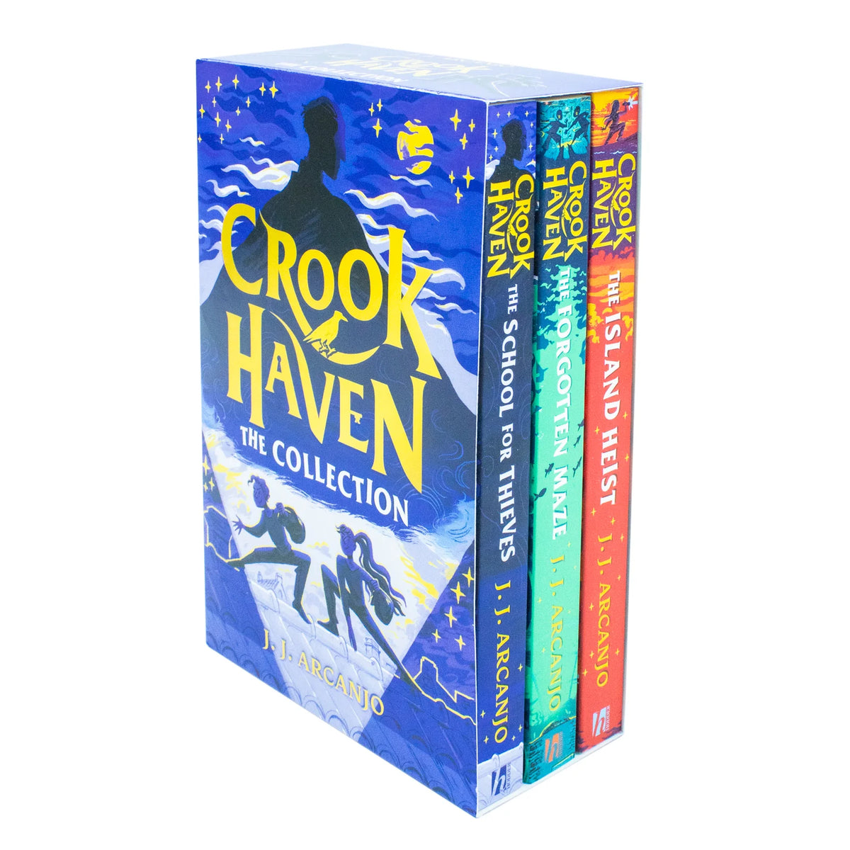 Crookhaven Series – 3 Book Collection: The School for Thieves, The Forgotten Maze & The Island Heist - By J.J. Arcanjo - Paperback