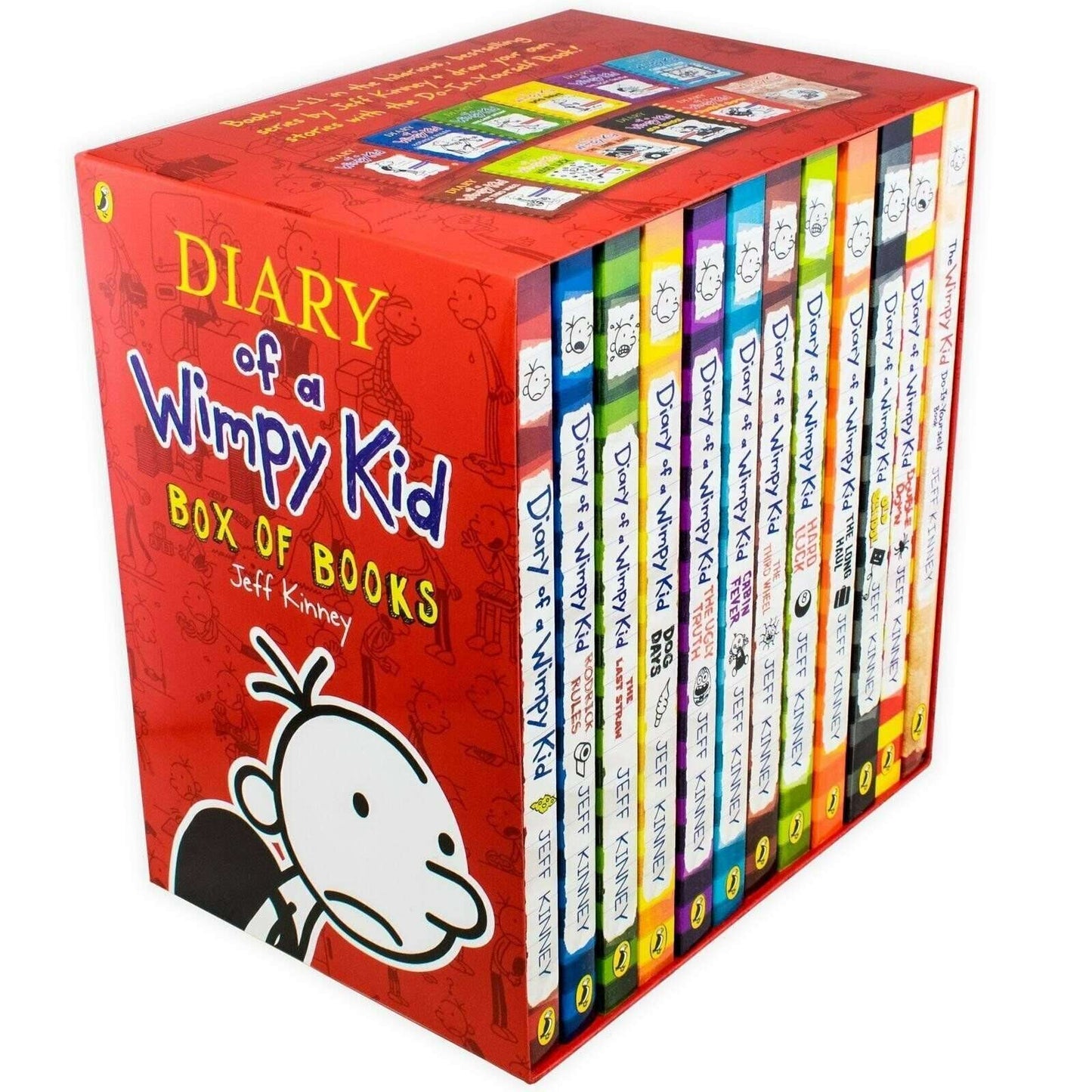 Diary of a Wimpy Kid – 12 Book Set: Rodrick Rules, Dog Days, The Long Haul & More - By Jeff Kinney - Paperback