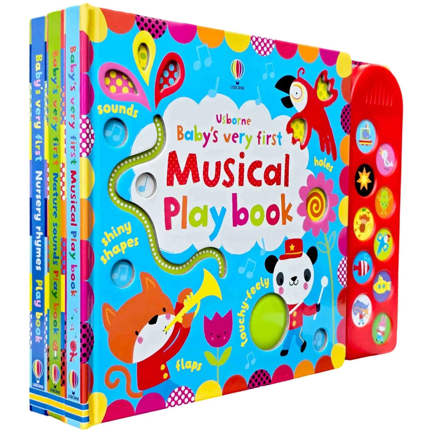 Usborne Baby's Very First Books – 3 Book Set: Musical Playbook, Nature Sounds Playbook & Nursery Rhymes Playbook - By Fiona Watt - Boardbook