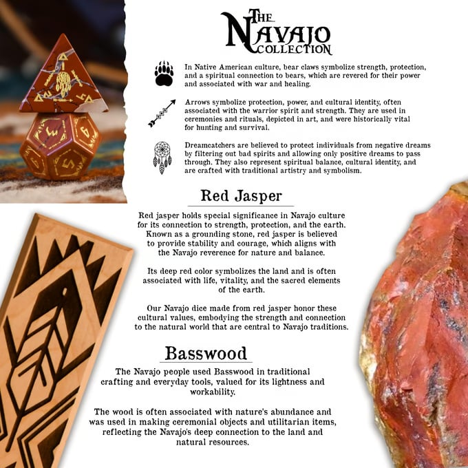Pre-Order || Navajo Red Jasper Stone Dice Set
