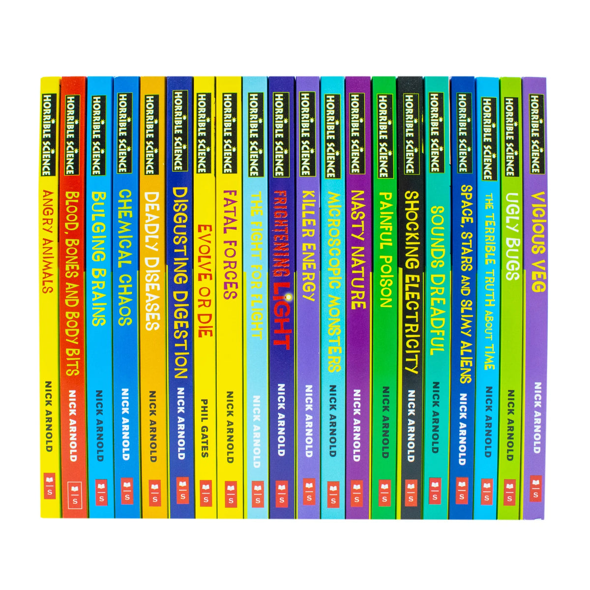 Horrible Science Bulging Box of Books – 20 Book Set: Angry Animals, Chemical Chaos, Deadly Diseases & More - By Nick Arnold - Paperback