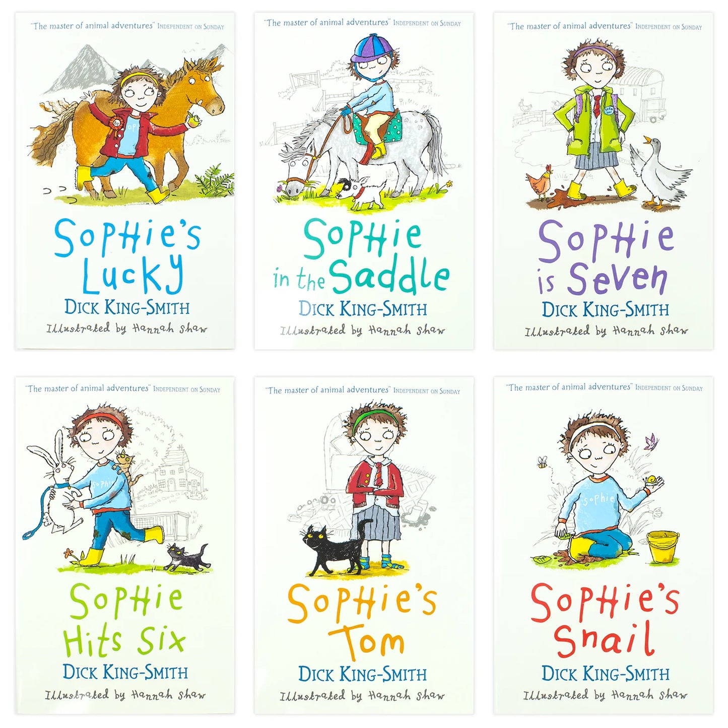 Dick King-Smith – Sophie Animal Stories: 6 Book Collection Set - Includes Sophie's Snail - Children's Animal Stories & Adventures
