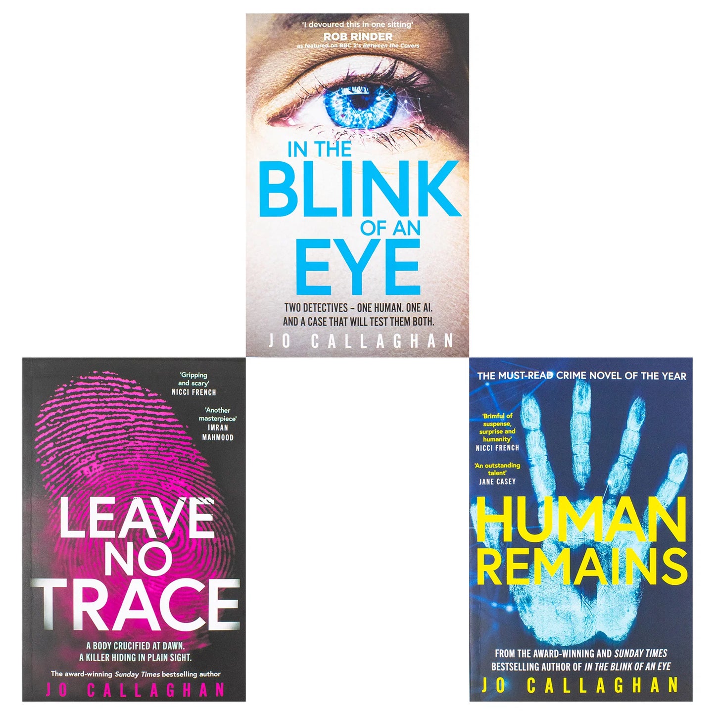 Kat and Lock Series – 3 Book Collection Set: In the Blink of an Eye, Leave No Trace & Human Remains - By Jo Callaghan