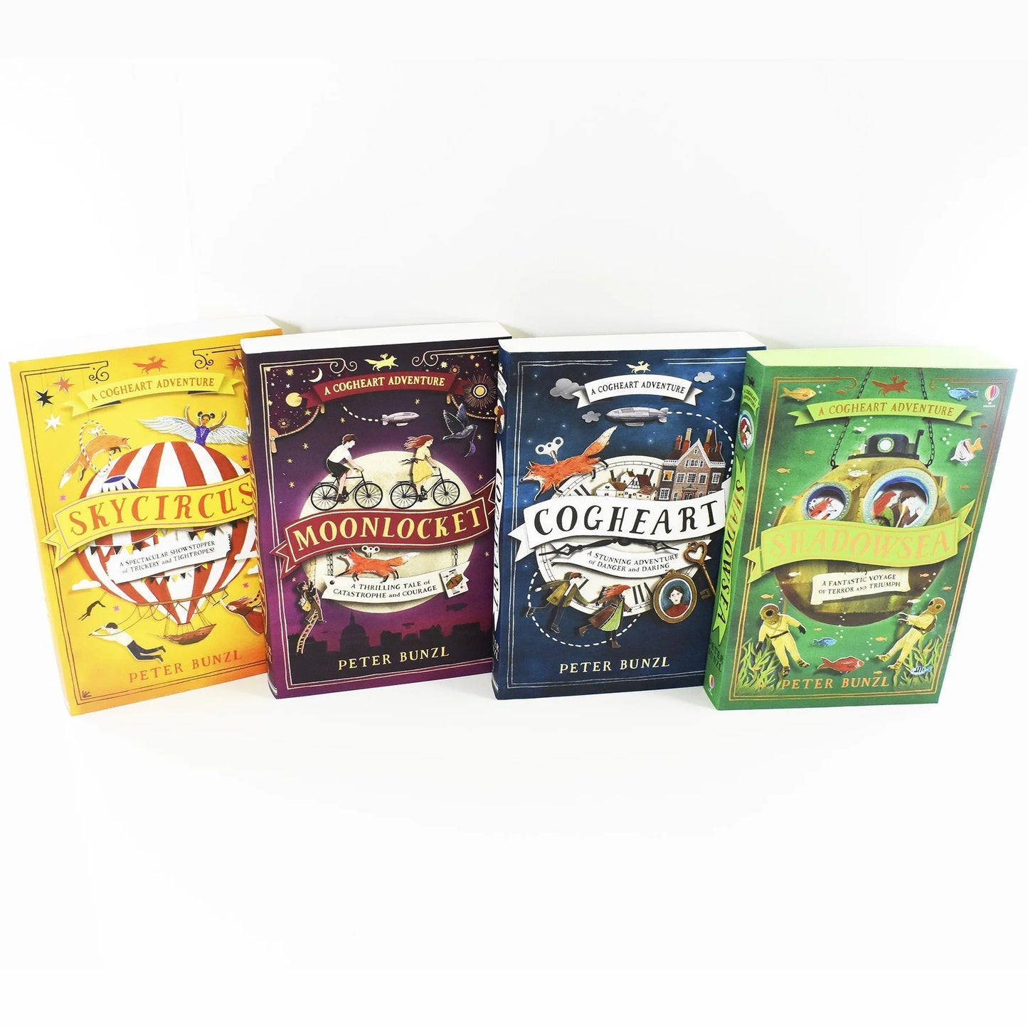 A Cogheart Adventure Series – 4 Book Collection Set - By Peter Bunzl - Children's Fantasy & Adventure