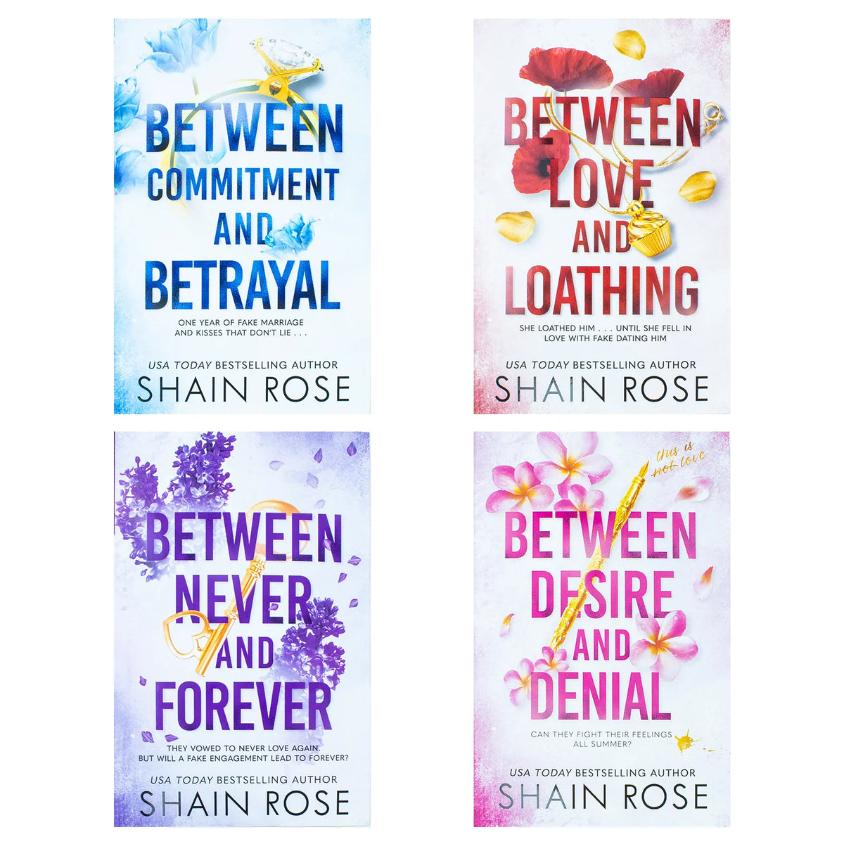 Hardy Billionaires Series – Books 1–4 Collection: Between Commitment and Betrayal, Between Love and Loathing & More - By Shain Rose - Paperback