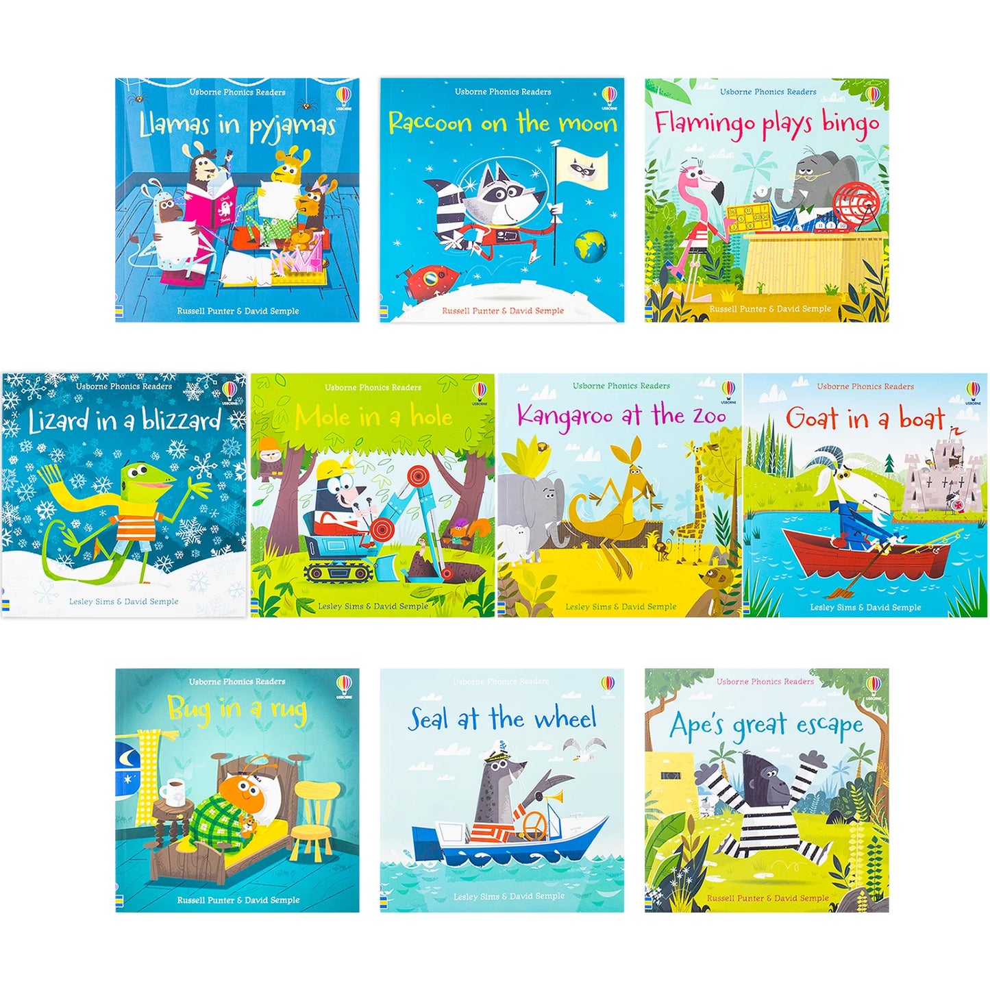 Usborne My First Phonics Reading Library – 20 Book Collection Set: Early Reading & Phonics Practice for Kids