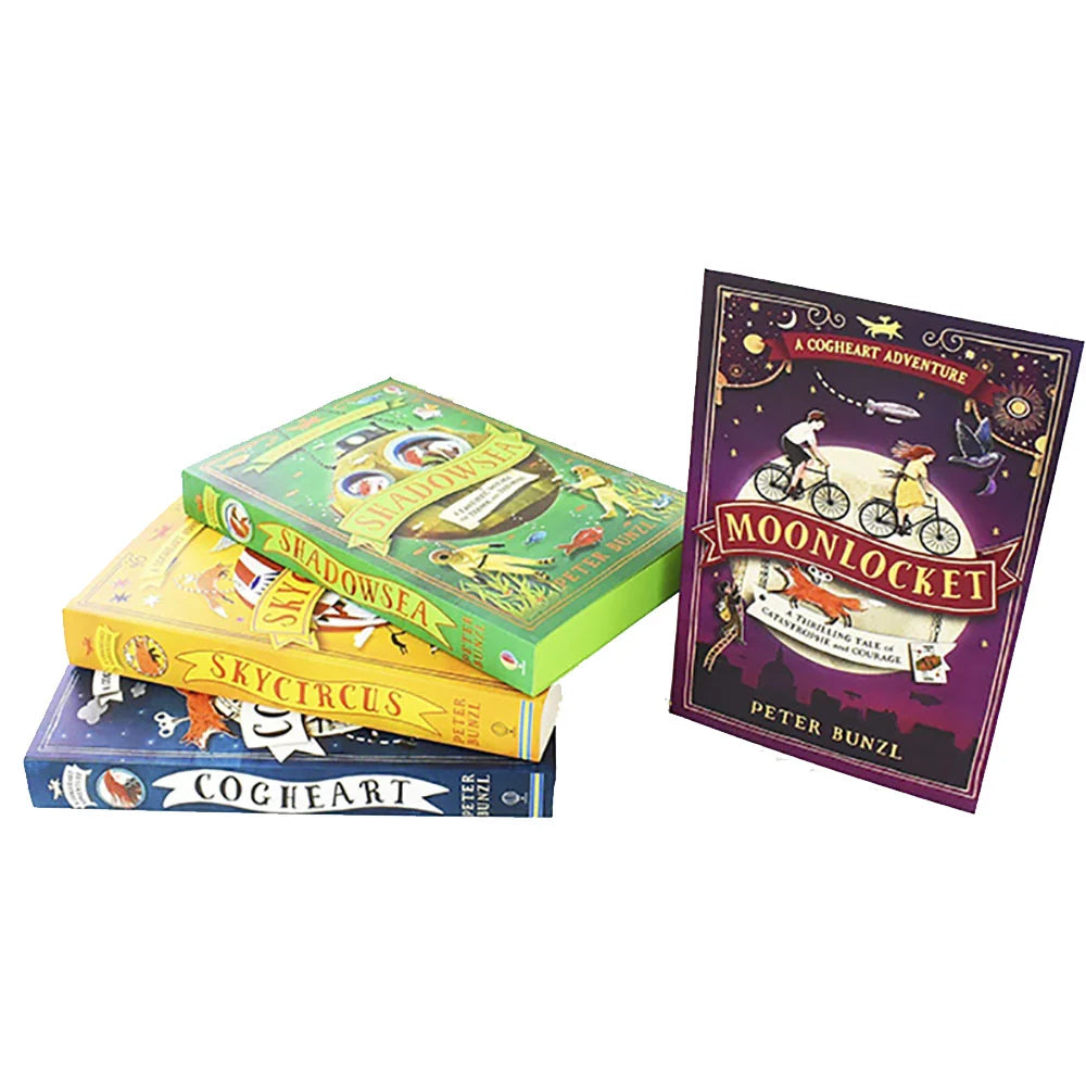A Cogheart Adventure Series – 4 Book Collection Set - By Peter Bunzl - Children's Fantasy & Adventure