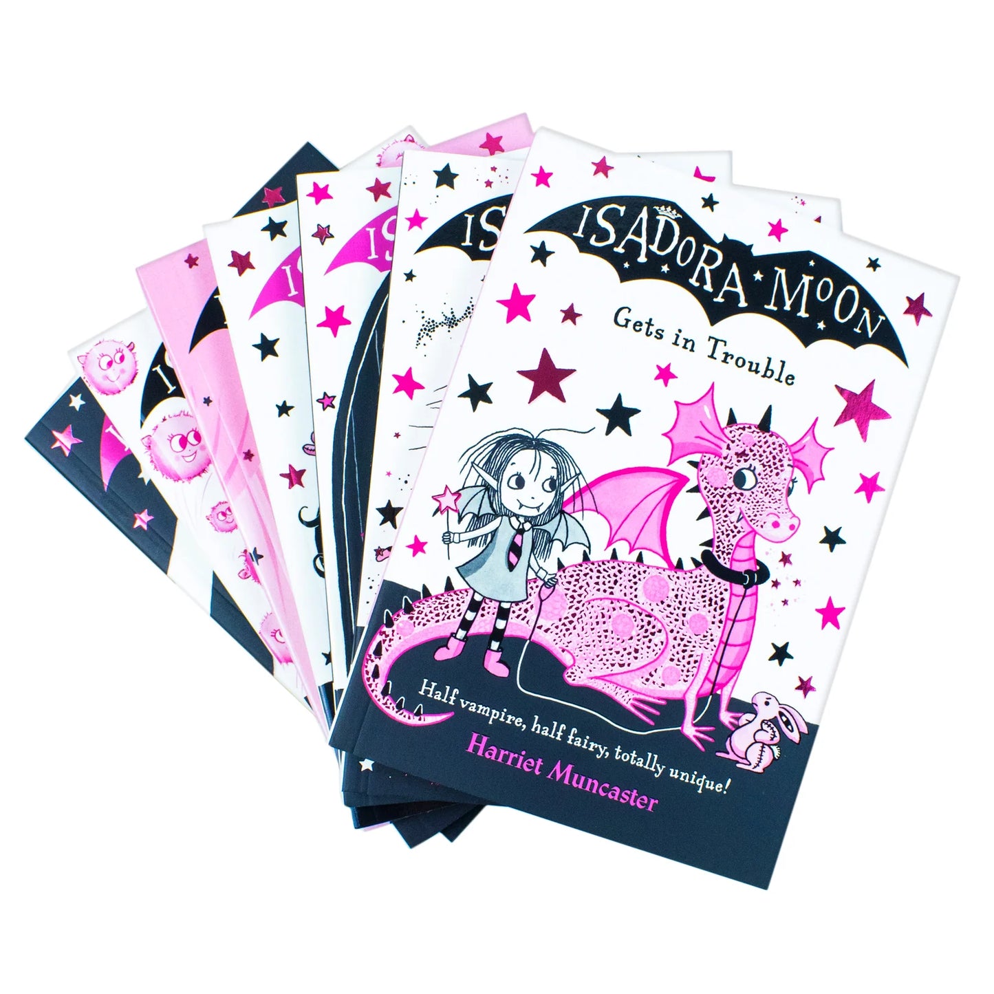Isadora Moon – 7 Book Collection Set: School Trip, Camping, Magic Pox & More - By Harriet Muncaster