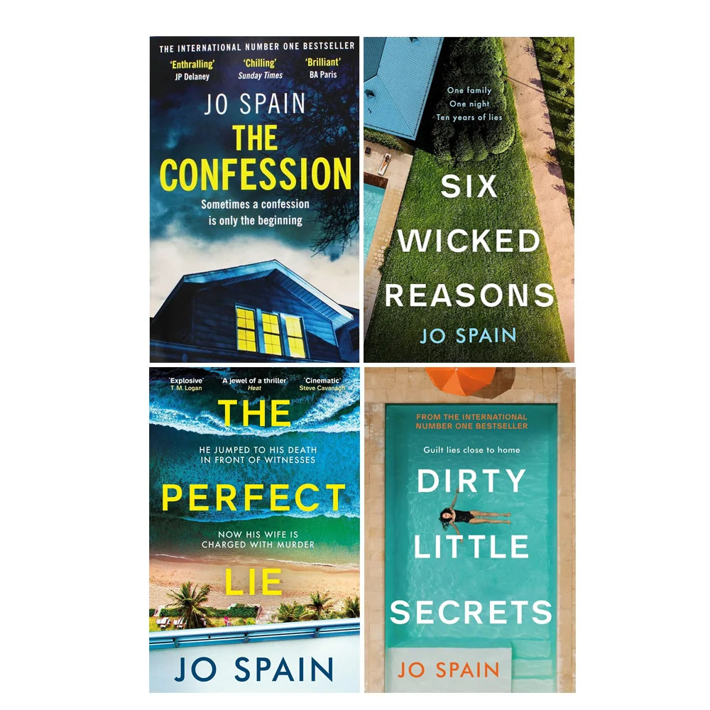 Jo Spain 4 Book Collection – The Confession, Six Wicked Reasons, The Perfect Lie & Dirty Little Secrets - By Jo Spain - Paperback