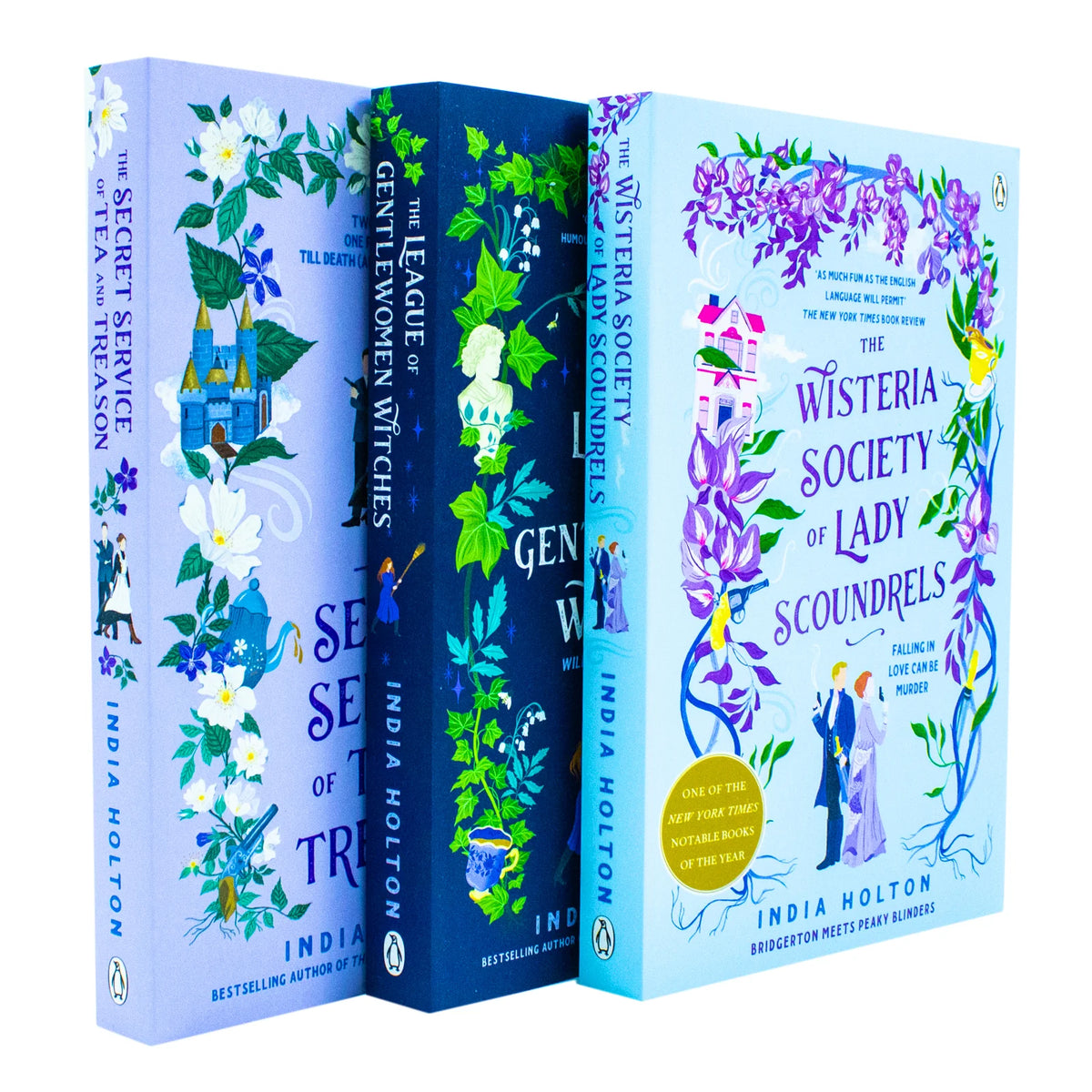 Dangerous Damsels – Complete 3 Book Collection: The Wisteria Society of Lady Scoundrels, The League of Gentlewomen Witches & The Secret Service of Tea and Treason - By India Holton - Paperback