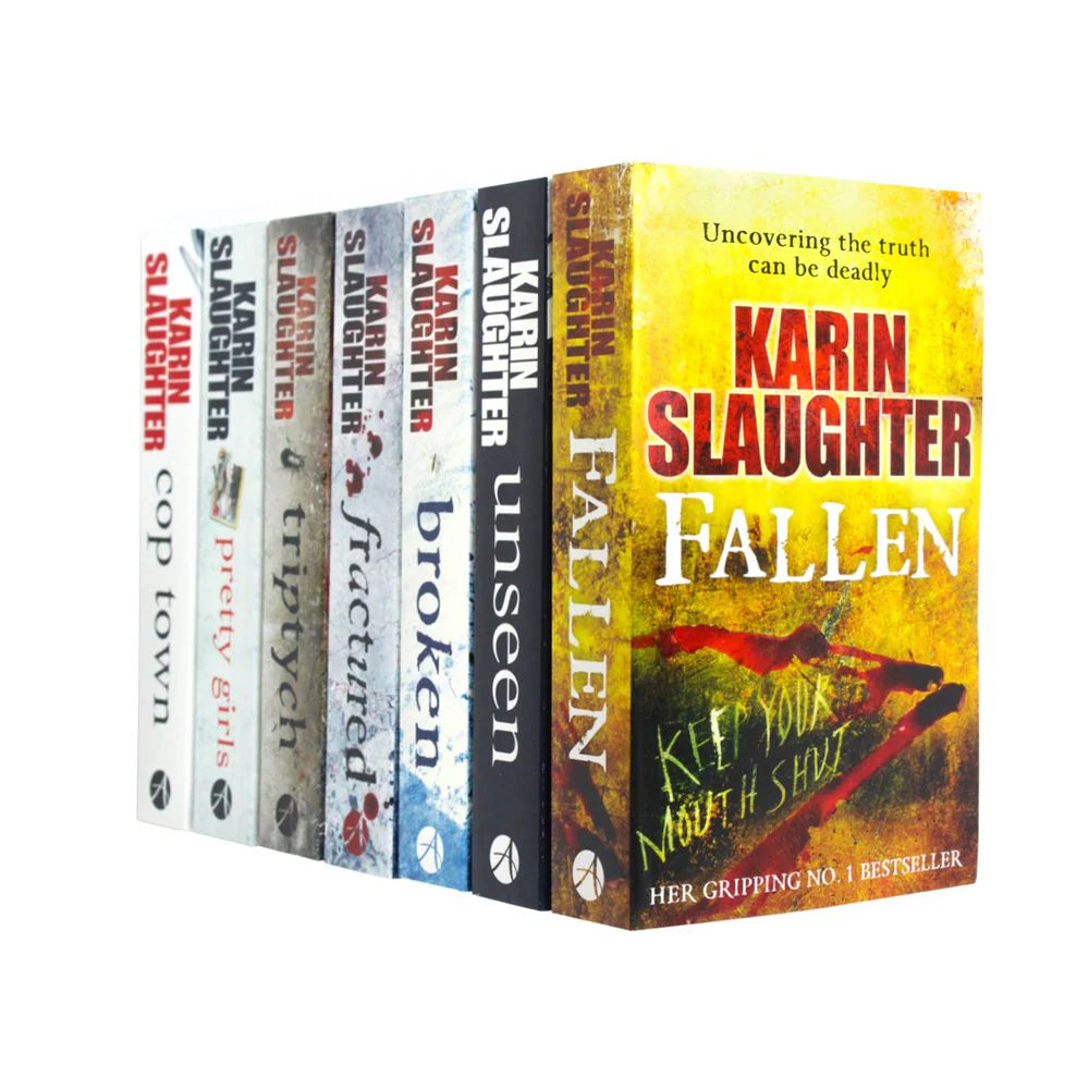 Karin Slaughter Collection Seven Book Set: Fallen, Unseen, Broken, Fractured, Triptych, Pretty Girls, Cop Town - Will Trent - Paperback