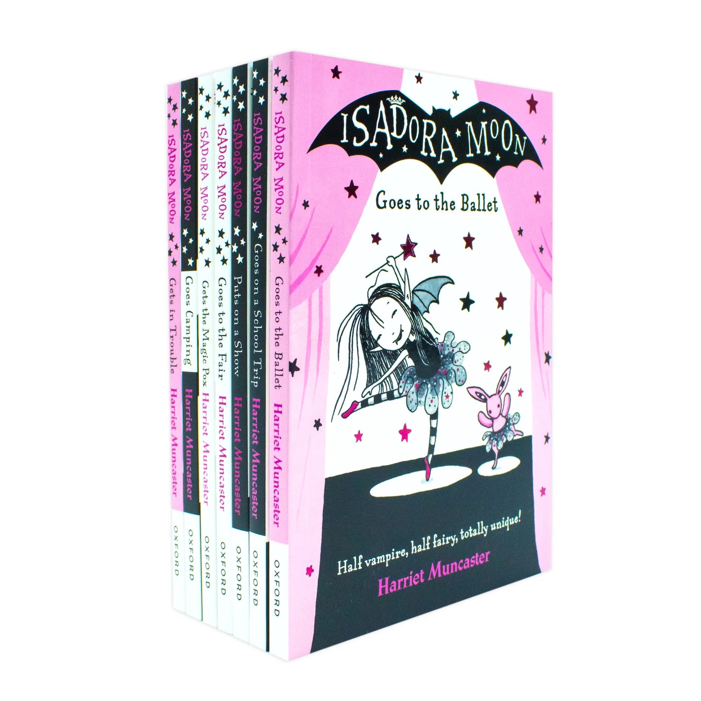 Isadora Moon – 7 Book Collection Set: School Trip, Camping, Magic Pox & More - By Harriet Muncaster