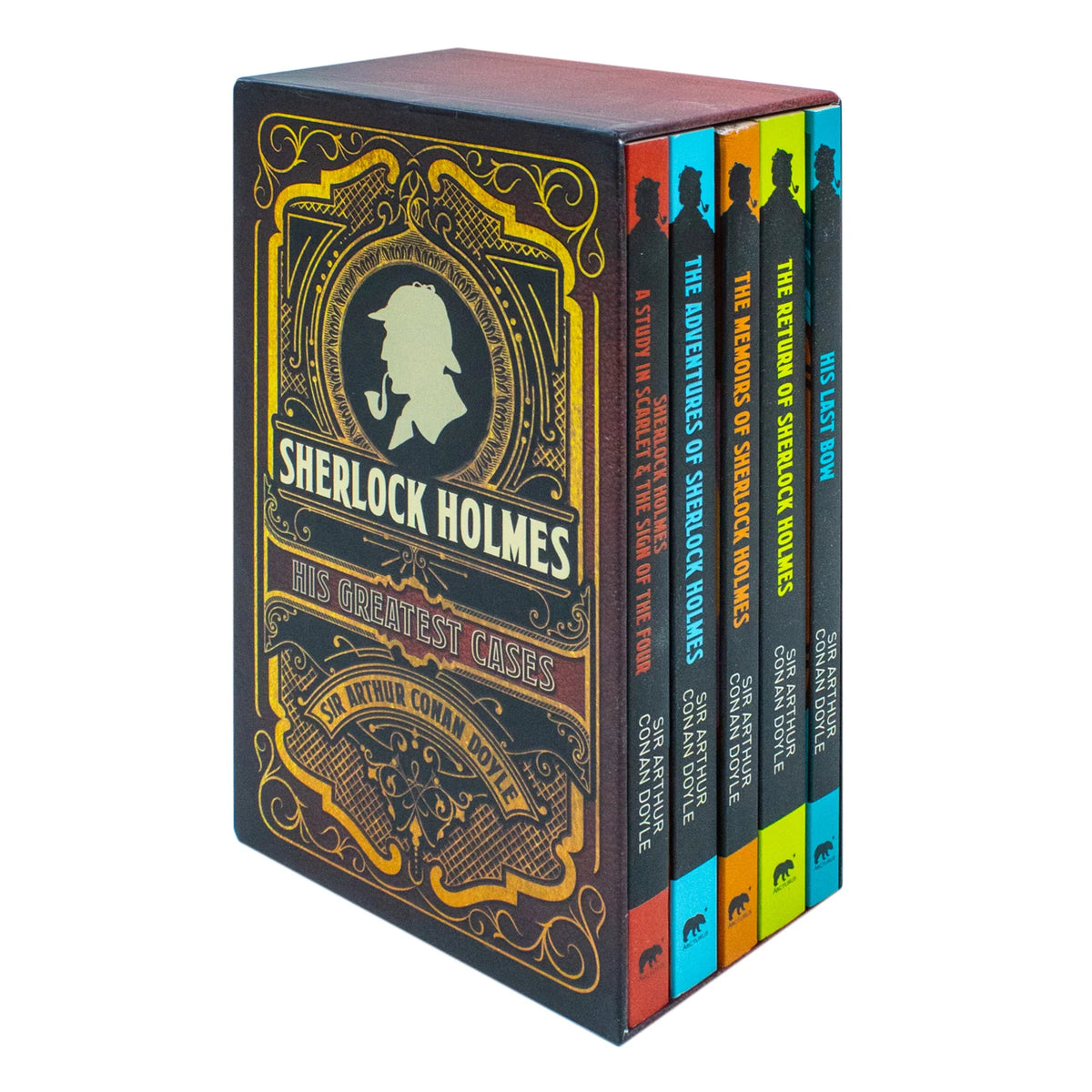 Sherlock Holmes: His Greatest Cases – 5 Book Boxed Set: A Study in Scarlet, The Adventures of Sherlock Holmes & More - By Arthur Conan Doyle - Paperback