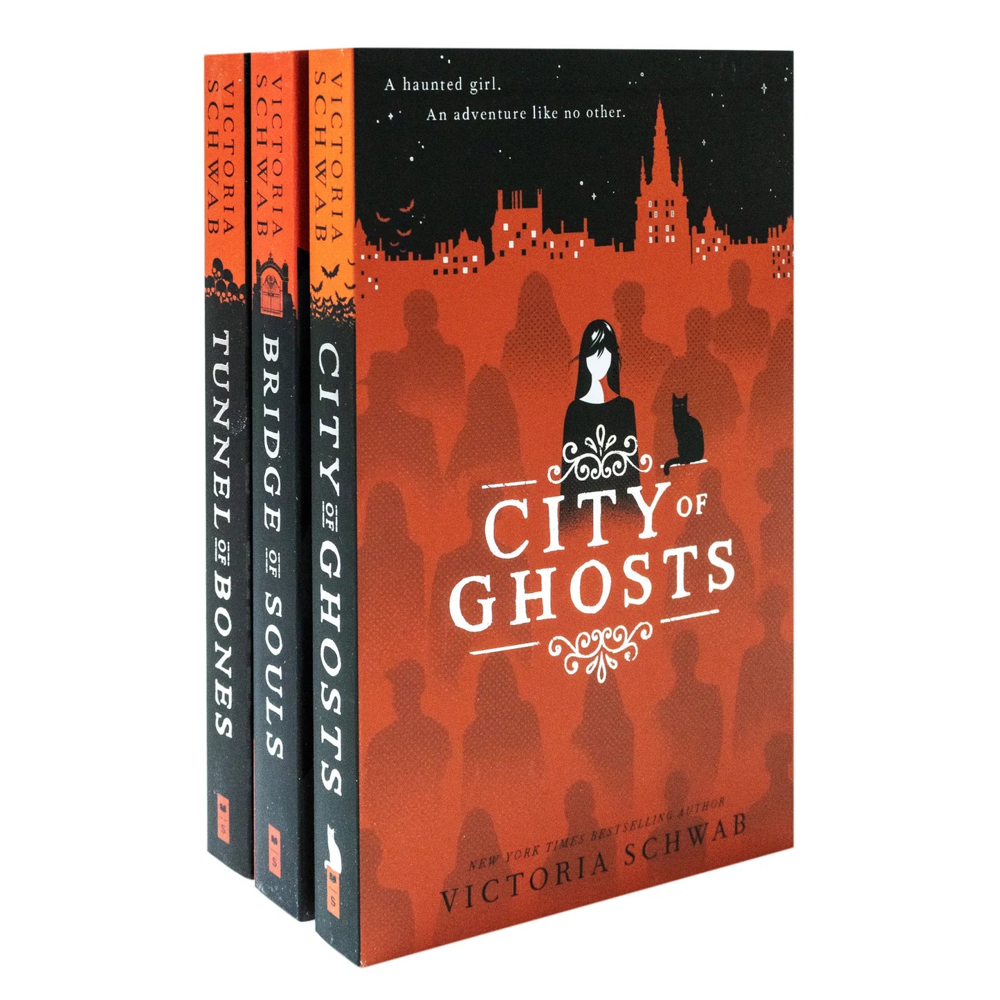 City of Ghosts Series – 3 Book Set: City of Ghosts, Tunnel of Bones & Bridge of Souls - By Victoria Schwab - Paperback