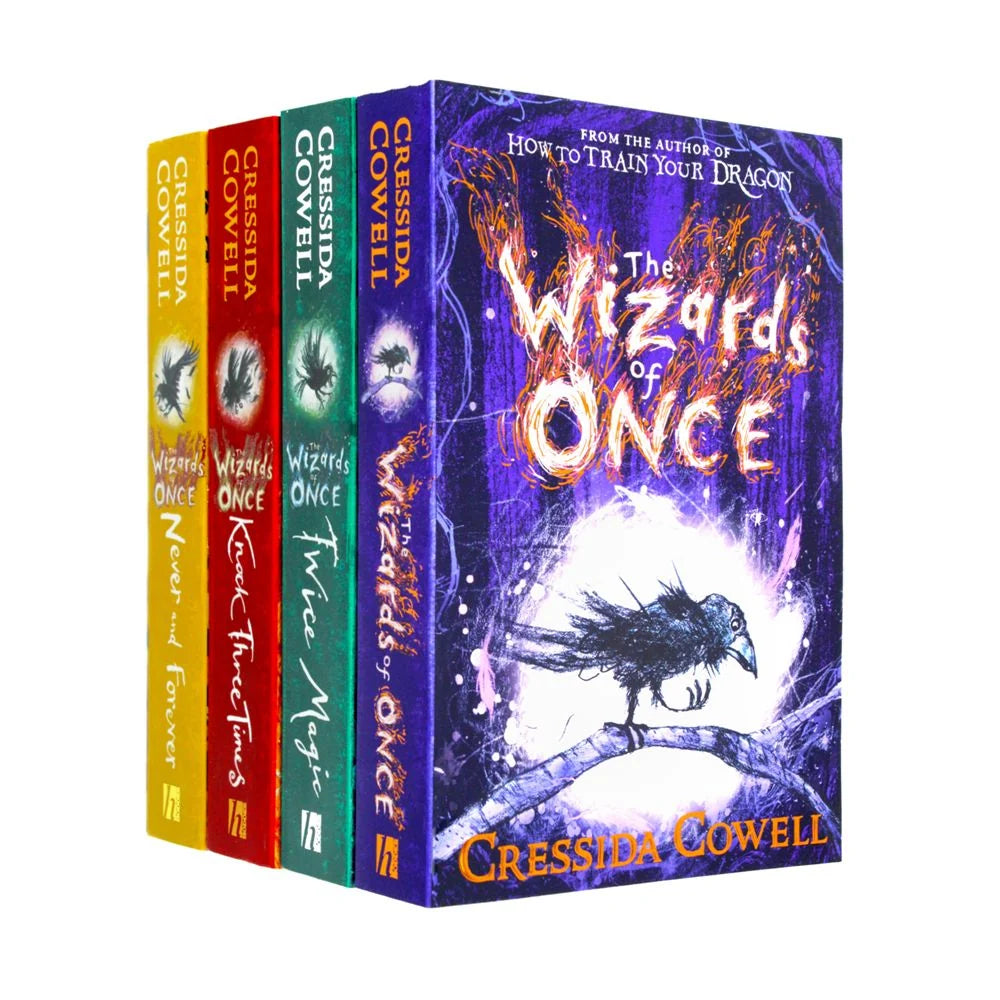 The Wizards of Once Series – Complete 4 Book Collection: The Wizards of Once, Twice Magic, Knock Three Times & Never and Forever - By Cressida Cowell - Paperback