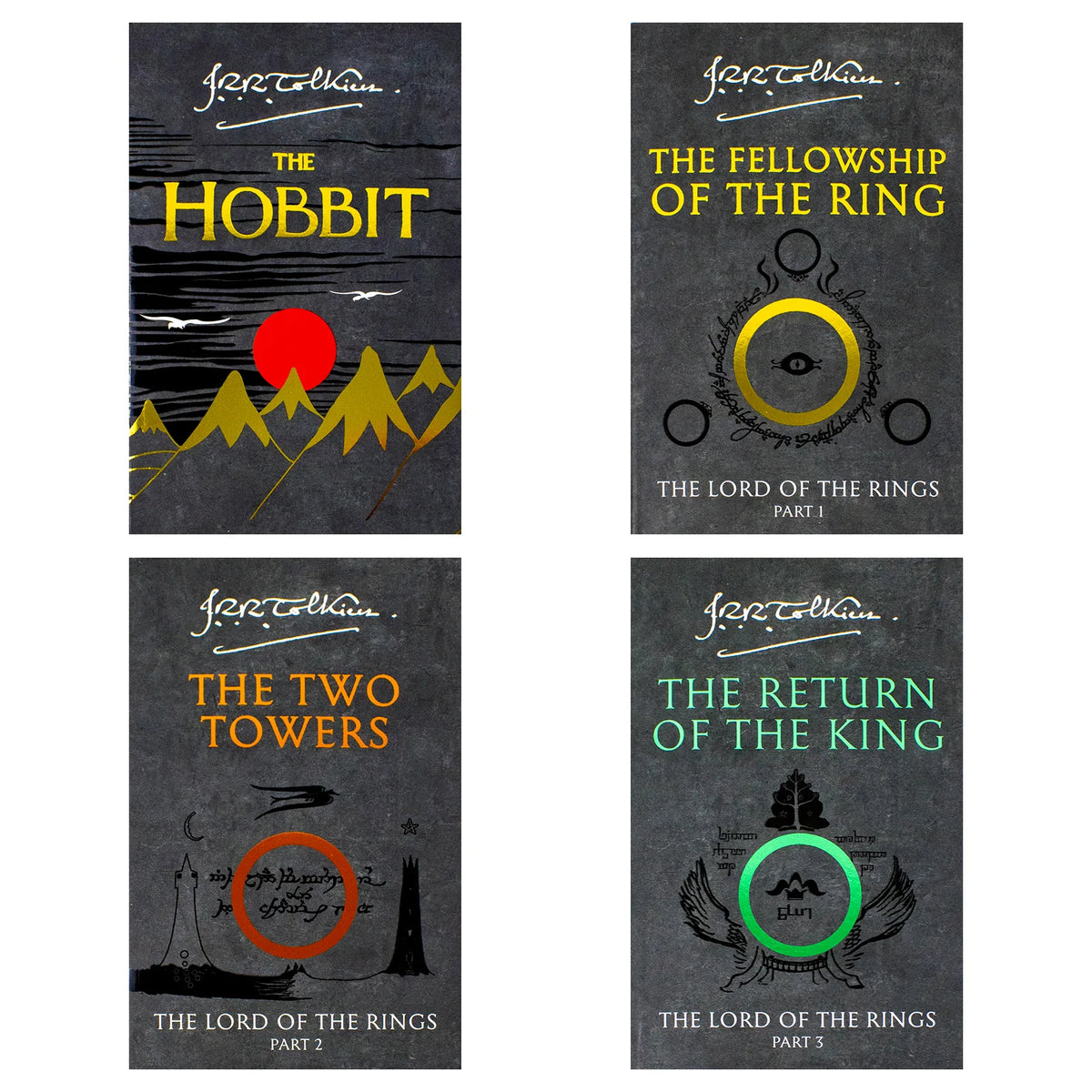 The Hobbit & The Lord of the Rings – 4 Book Box Set: The Hobbit, The Fellowship of the Ring & More - By J.R.R. Tolkien - Paperback